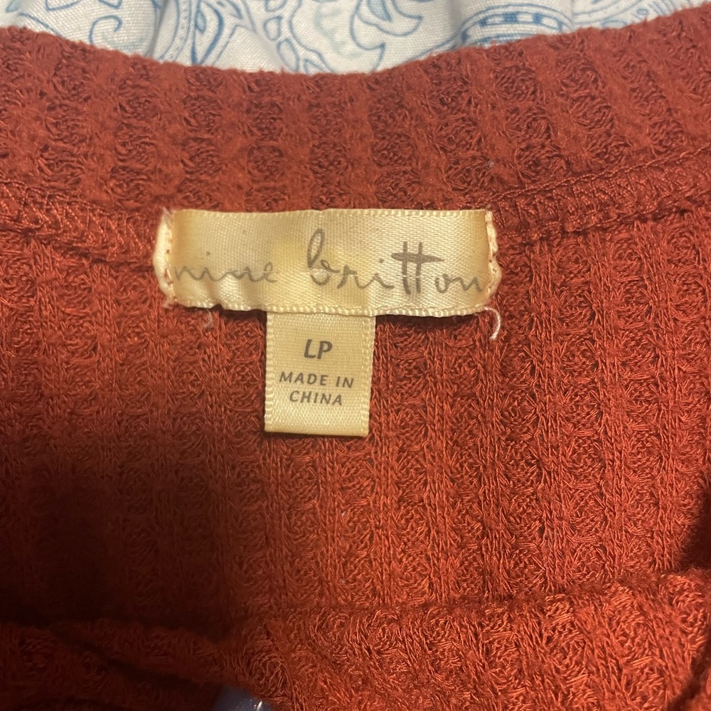 Nine Britton Terracotta Knit Top